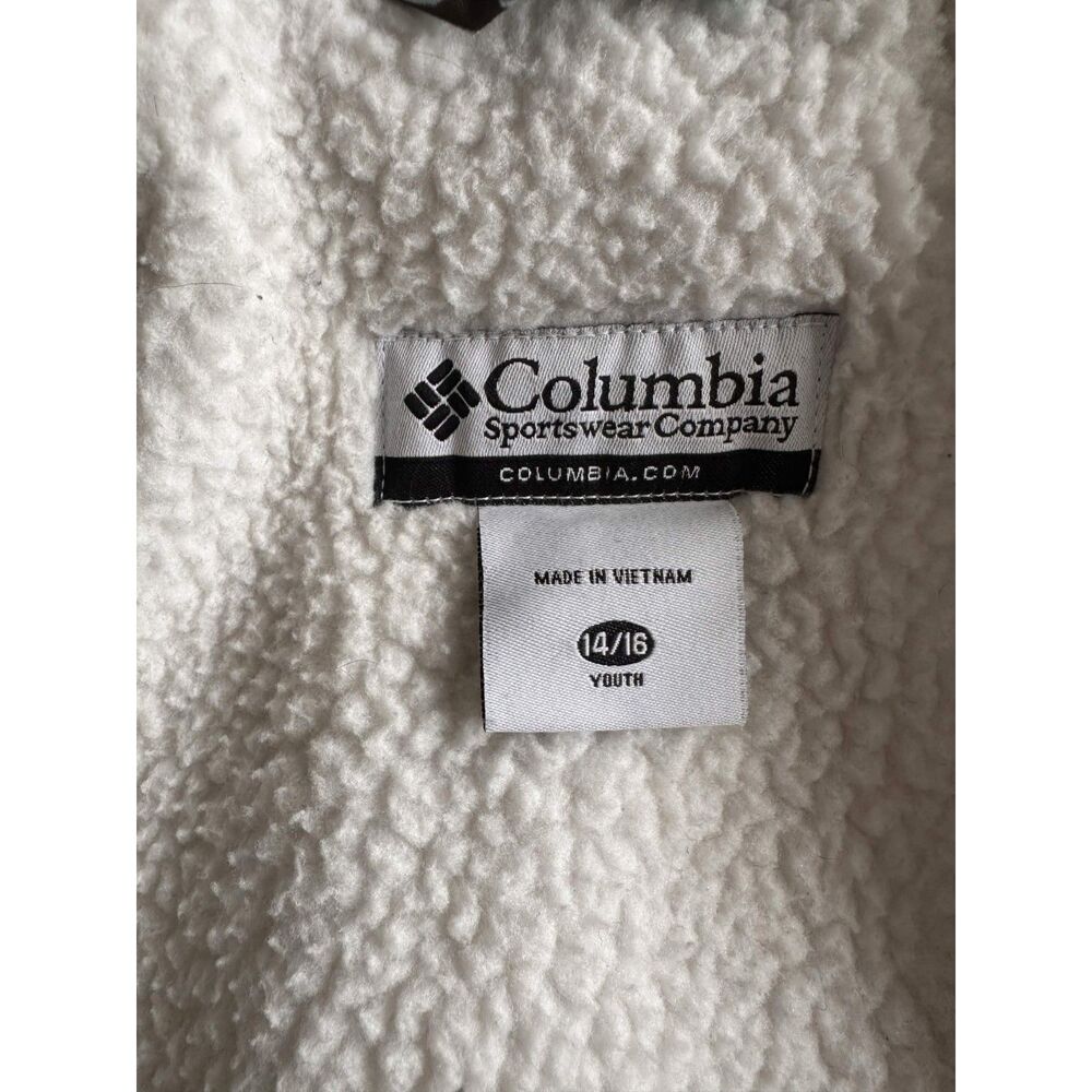 Columbia Youth Girls L 14/16 Omni-Shield Floral Ski Jacket Blue Fleece Coat - Picture 4 of 9